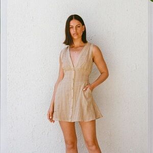 Tan Mini Dress - Shaelagh Dress